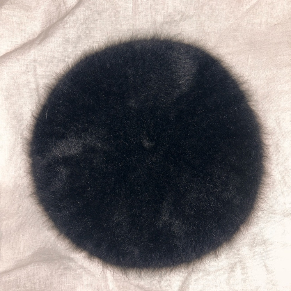 Fuzzy Black Beret